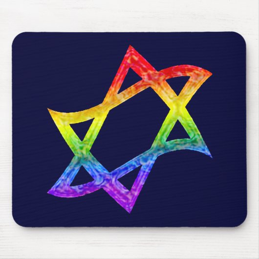 Rainbow Star van David Mousepad Muismat (Voorkant)