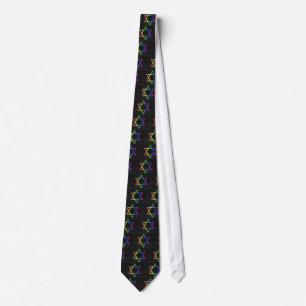 Rainbow Star van David necktie Stropdas
