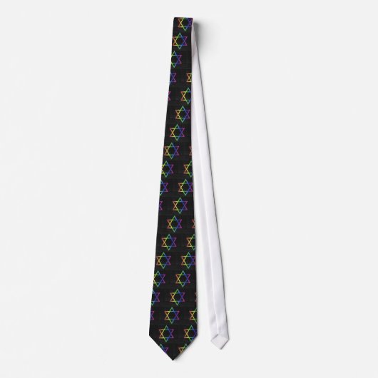 Rainbow Star van David necktie Stropdas (Voorkant)