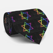 Rainbow Star van David necktie Stropdas (Opgerold)