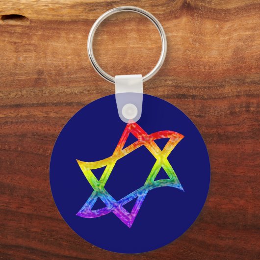Rainbow Star van David Sleutelhanger (Voorkant)