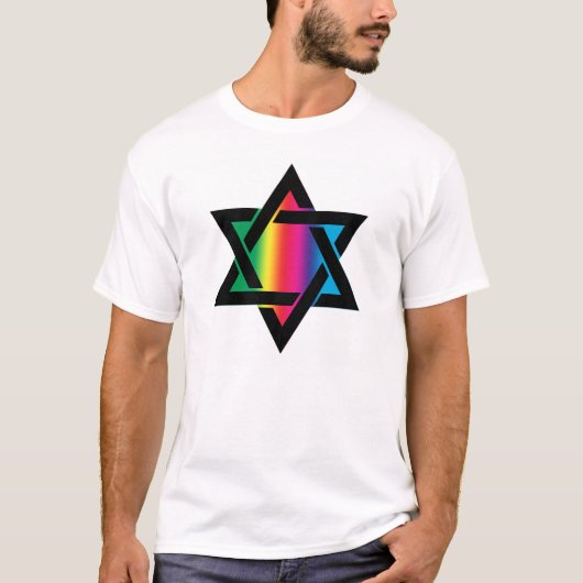 Rainbow Star van David T-shirt (Voorkant)