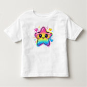 Rainbow Star Y2K Kawaii Toddler Shirt (Voorkant)
