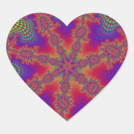 Rainbow Starburst Hart Sticker