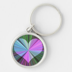 Rainbow Starburst Heart Sleutelhanger