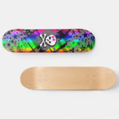Rainbow Starry Skull Skateboard Deck (Horizontaal)