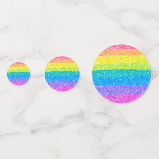 Rainbow Stars Birthday Confetti (Achterkanten)