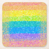 Rainbow Stars Birthday Kartonnen Onderzetters (Voorkant)