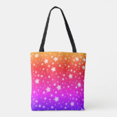 Rainbow Stars Canvas tas (Achterkant)