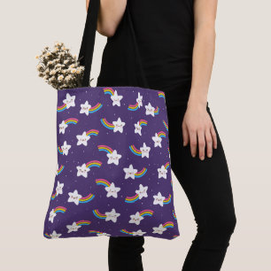 Rainbow Stars Canvas tas