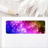 Rainbow Stars Celestial Digital Art Etiket (Insitu)