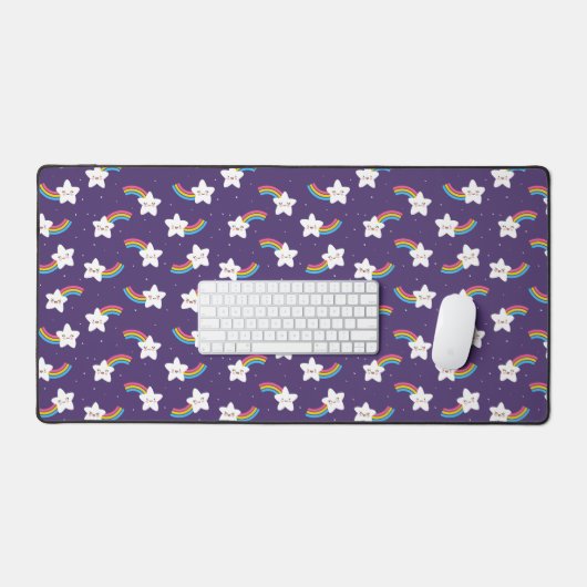 Rainbow Stars Desk Mat (Keyboard & Muis)