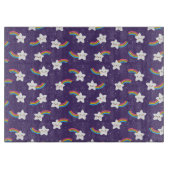 Rainbow Stars Glass Cutting Board Snijplank (Voorkant)