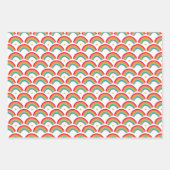 Rainbow Stars Hand-Drawn Christmas Feestdagen Set  Inpakpapier Vel (Voorkant 3)