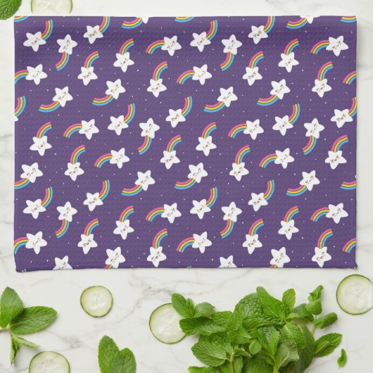 Rainbow Stars Kitchen Towel Theedoek (Gevouwen)