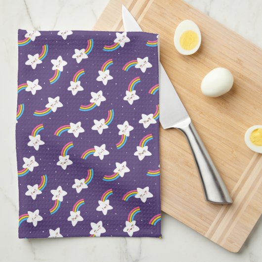 Rainbow Stars Kitchen Towel Theedoek (Quarter Fold)