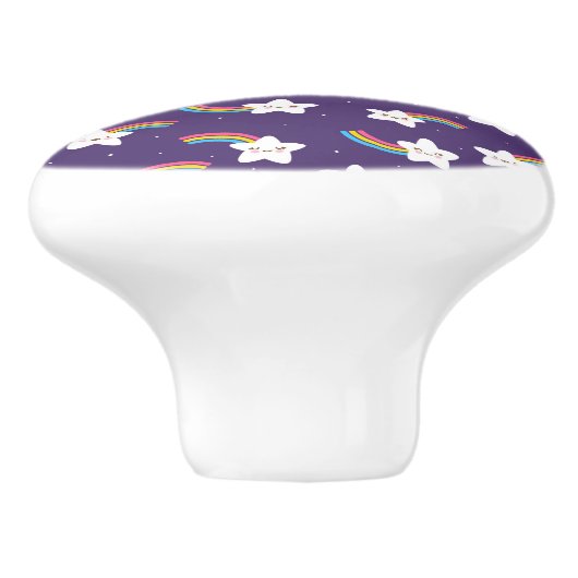 Rainbow Stars Knob Keramische Knop (Zijkant)