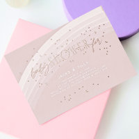 Rainbow Stars Modern Baby shower Roze Rose Gold