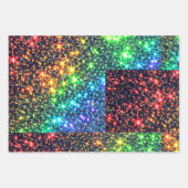 Rainbow Stars Party Paper Napkins Paper Borden (Voorkant 3)