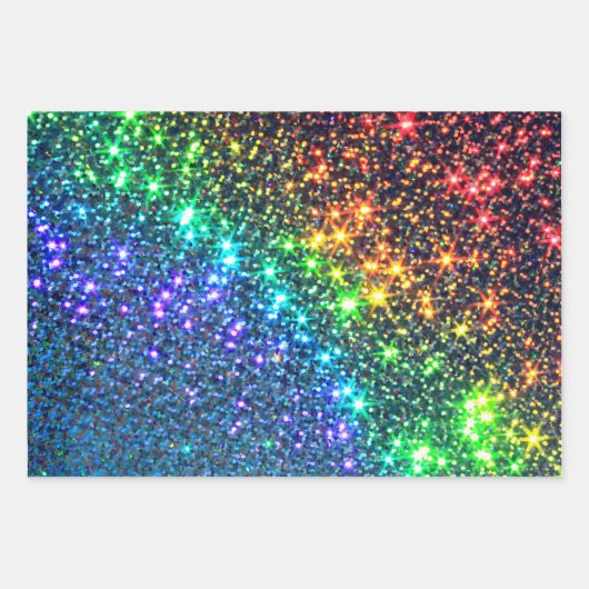 Rainbow Stars Party Paper Napkins Paper Borden (Voorkant)