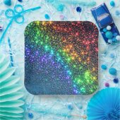 Rainbow Stars Party Paper Napkins Papieren Bordje (Feest)