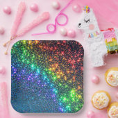 Rainbow Stars Party Paper Napkins Papieren Bordje (Feest)