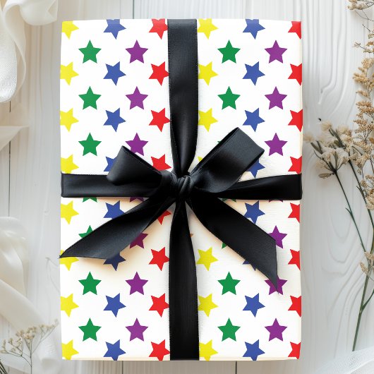 Rainbow Stars Pattern Cadeaupapier