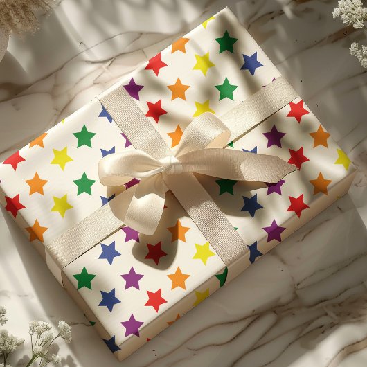 Rainbow Stars Pattern Cadeaupapier