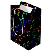 Rainbow Stars Pattern Gift Bag Medium Cadeauzakje (Voorkant Gekanteld)