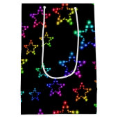 Rainbow Stars Pattern Gift Bag Medium Cadeauzakje (Achterkant)