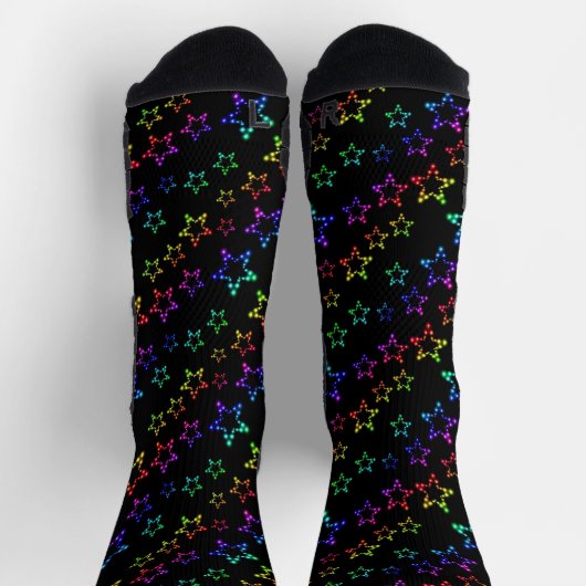 Rainbow Stars Pattern Sokken (Top)
