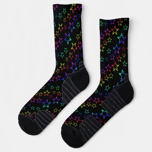 Rainbow Stars Pattern Sokken (Links)