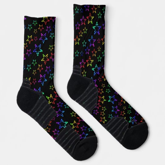 Rainbow Stars Pattern Sokken (Rechts)