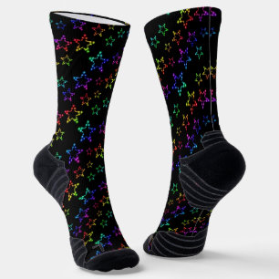Rainbow Stars Pattern Sokken