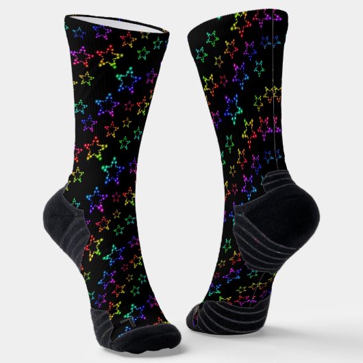 Rainbow Stars Pattern Sokken (Gebogen)