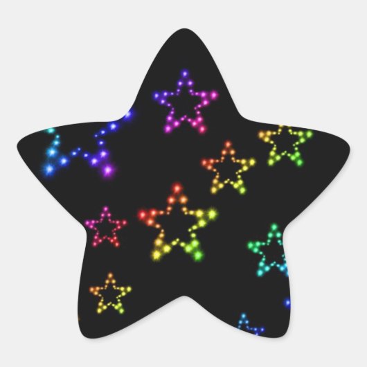 Rainbow Stars Pattern Stickers (Voorkant)