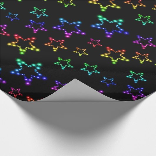 Rainbow Stars Pattern Wrapping Paper Cadeaupapier (Hoek)