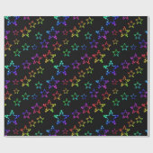 Rainbow Stars Pattern Wrapping Paper Cadeaupapier (Vlak)