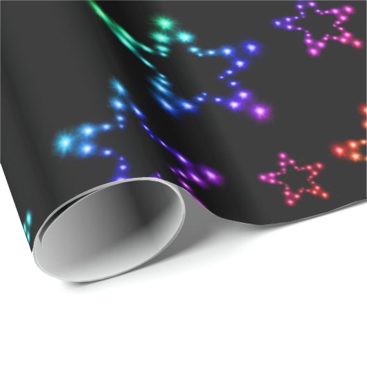 Rainbow Stars Pattern Wrapping Paper Cadeaupapier (Rol Hoek)
