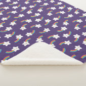 Rainbow Stars Sherpa Blanket Deken (3/4)
