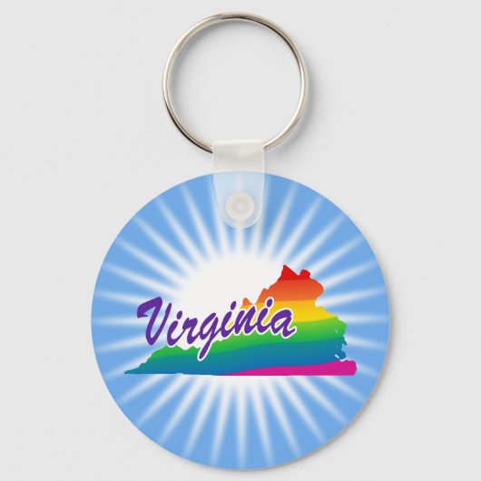 Rainbow State of Virginia Sleutelhanger (Voorkant)