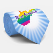 Rainbow State of West Virginia Stropdas (Opgerold)