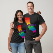 Rainbow State Outline California T-shirt (Unisex)