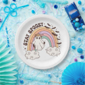 Rainbow Stay Spooky Papieren Bordje (Feest)