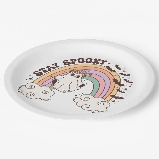 Rainbow Stay Spooky Papieren Bordje (Gekanteld)