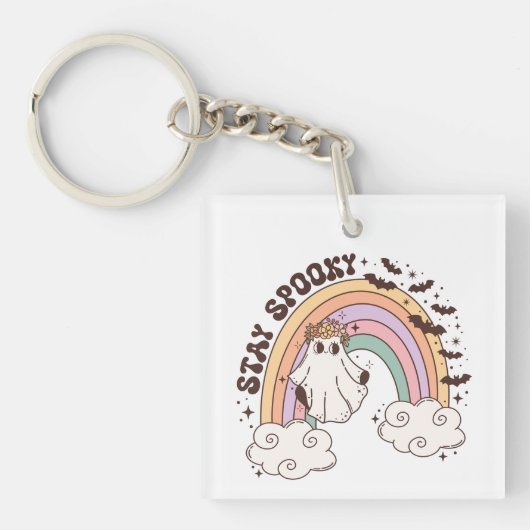 Rainbow Stay Spooky Sleutelhanger (voorkant)