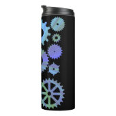 Rainbow steampunk metal gears kunst thermosbeker (Geroteerd rechts)