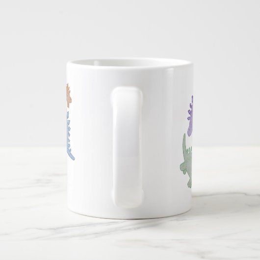 Rainbow Stegosaurus Giant Coffee Mok (Achterkant)