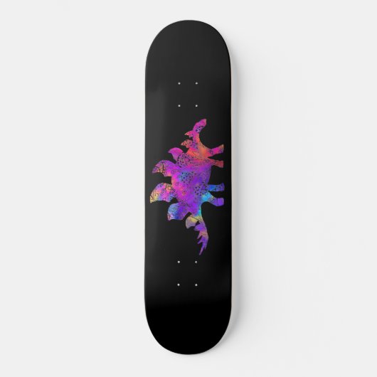 Rainbow Stegosaurus Persoonlijk Skateboard (Voorkant)
