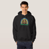 Rainbow Stem Science Technology Engineering Wiskun Hoodie (Voorkant volledig)